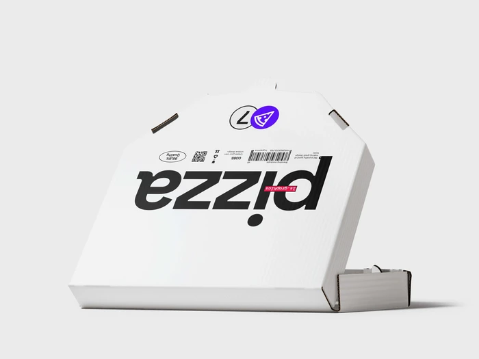 Pizza Box Mockup, Painted, Scene 04