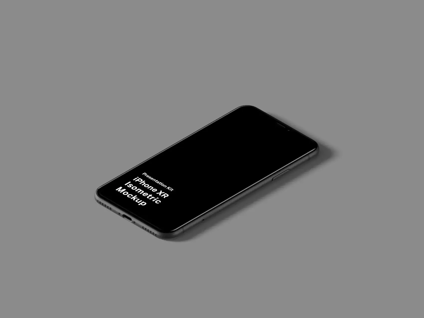 Free Isometric iPhone XR Mockup 2
