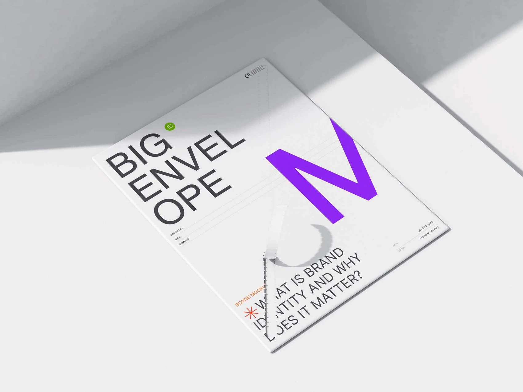 Boyne, Folder Mockup in Minimalistic Environment, US, 09 1