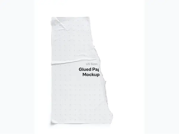 Glued Paper Mockup, US Glossy, 02