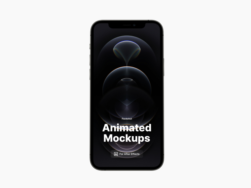 iPhone 12 Pro Looped, Animated Mockup, 02