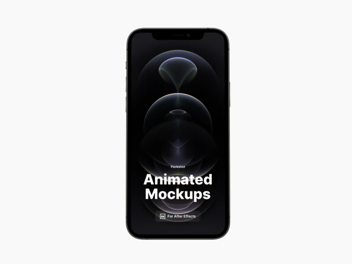 iPhone 12 Pro Looped, Animated Mockup, 02