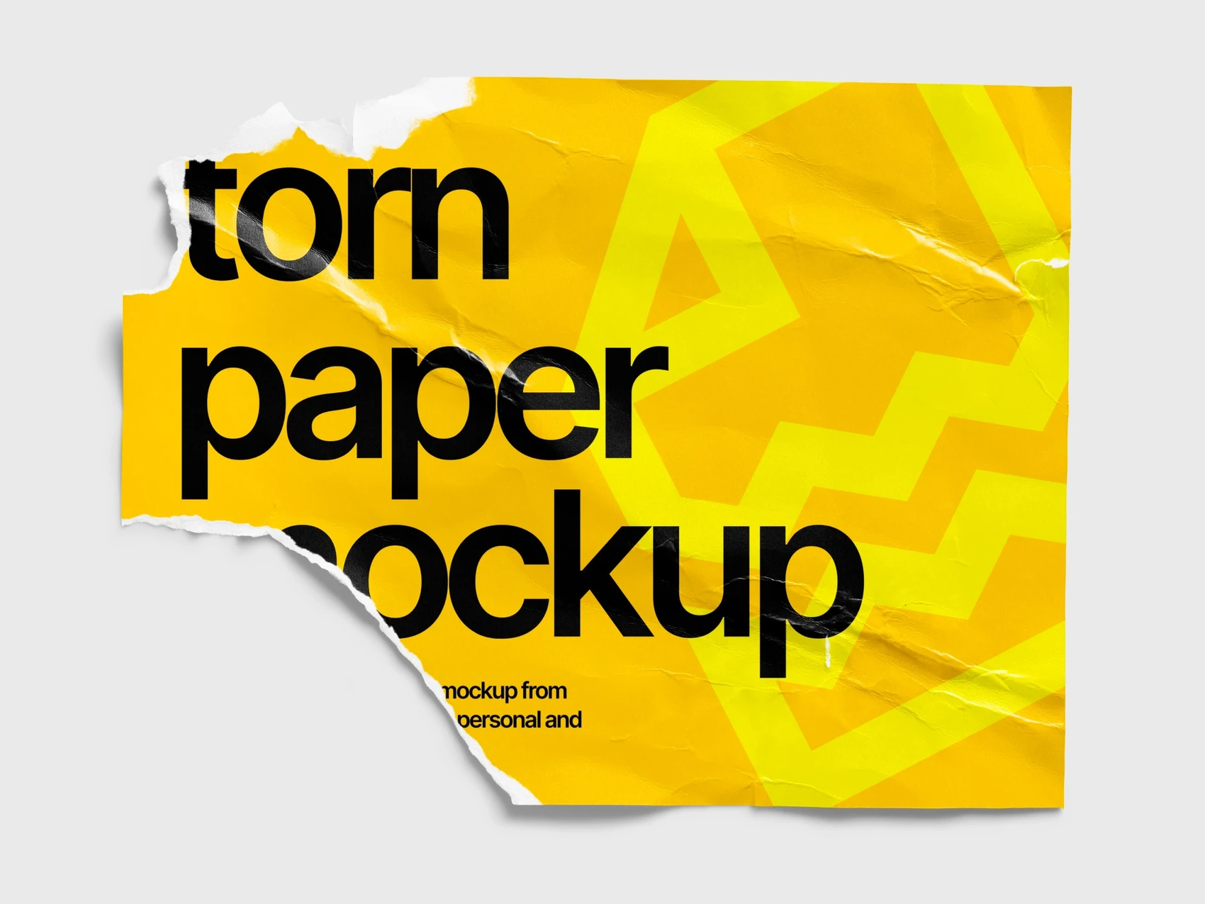 Torn Glossy Poster Mockup, US, 09 1