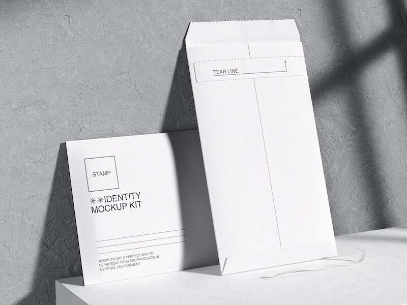 Qubus, Realistic Envelope Mockups, US, 10