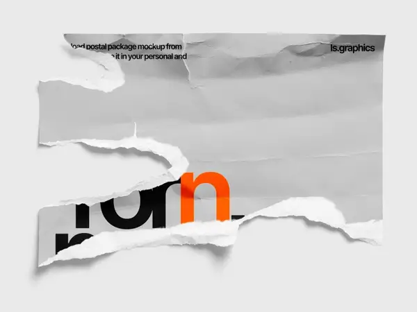 Torn Glossy Poster Mockup, US, 10