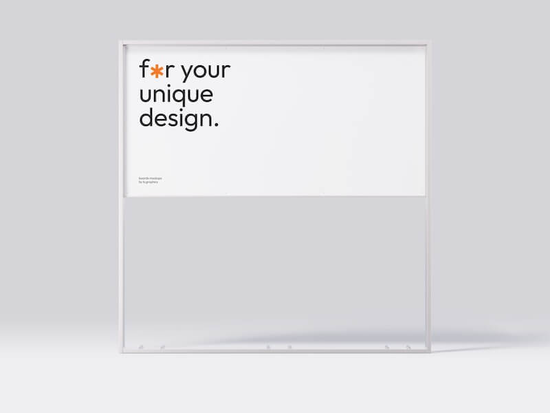 Modern Metal Frame Banner Mockup, Isolated, 10