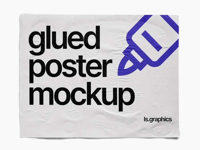 Glued Paper Mockup, US, Textured, 15