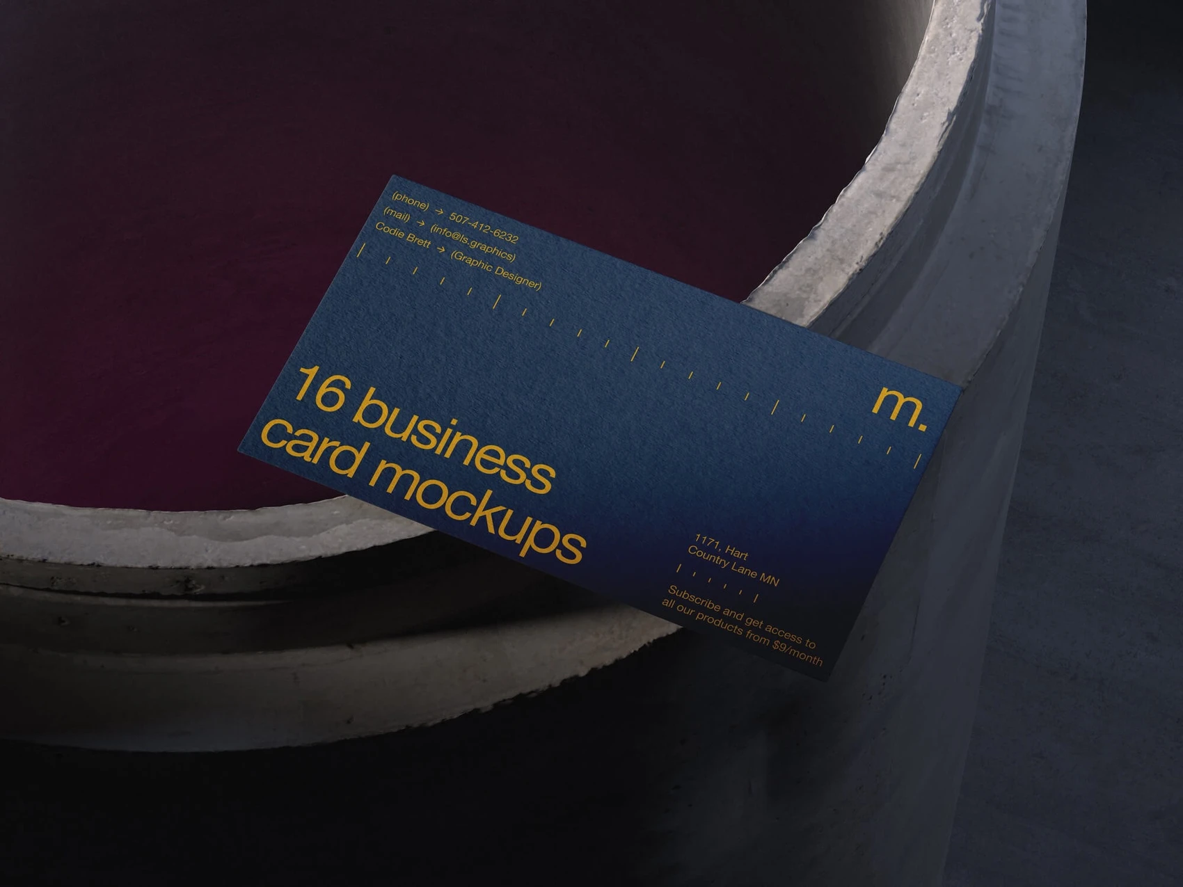 Ayon, Business Card Mockup, US, 04 1