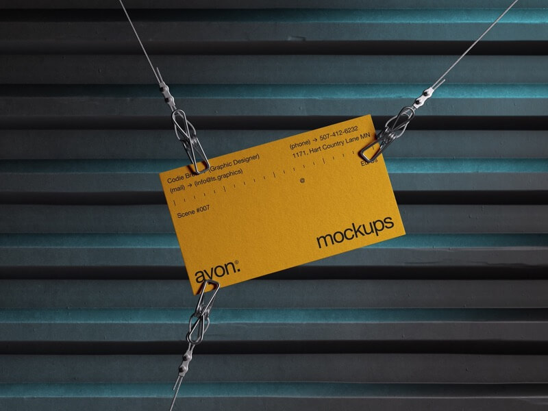 Ayon, Business Card Mockup, US, 07