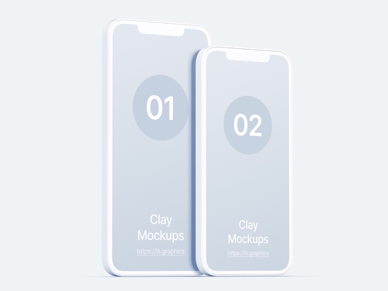 iPhone Clay Mockups, 11