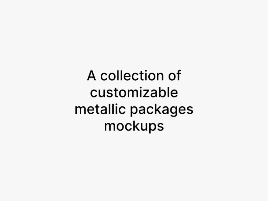 Metallic Packages Mockups 2