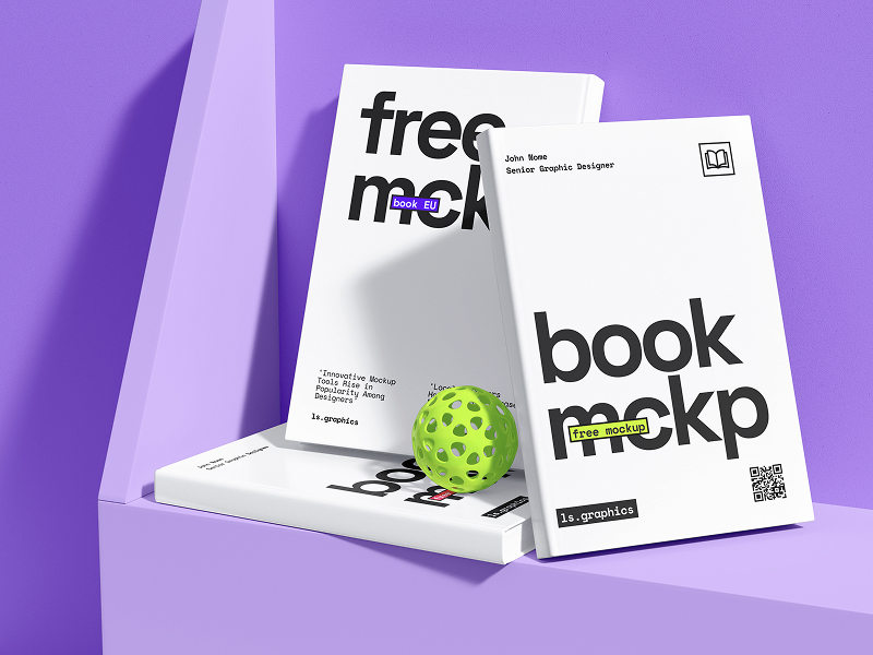 Free 3 Book Mockup