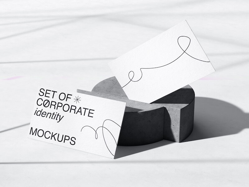 Qubus, Business Card Mockups and Cardholder, EU, 04