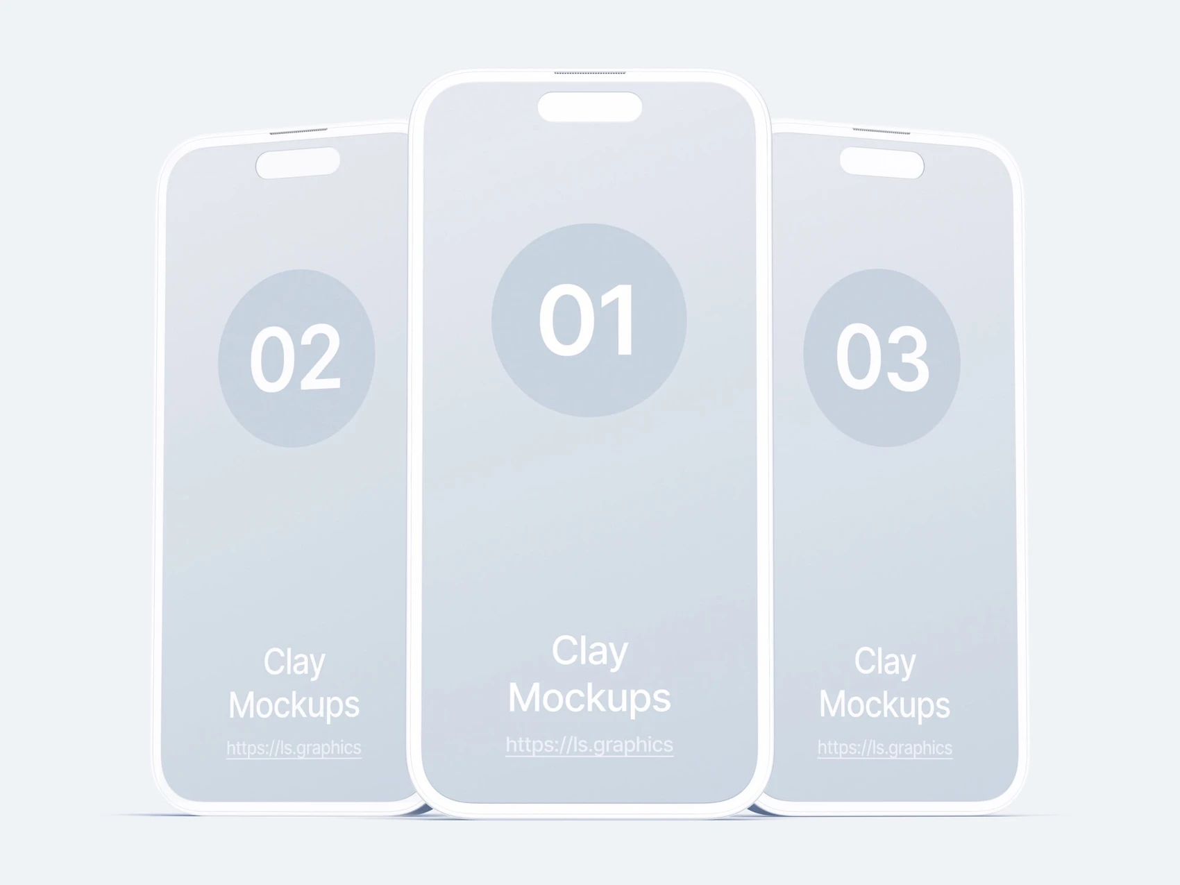iPhone 14 Pro Clay Mockups, 02 1