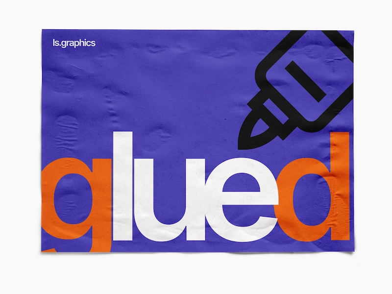 Glued Paper Mockup, EU, Textured, 17