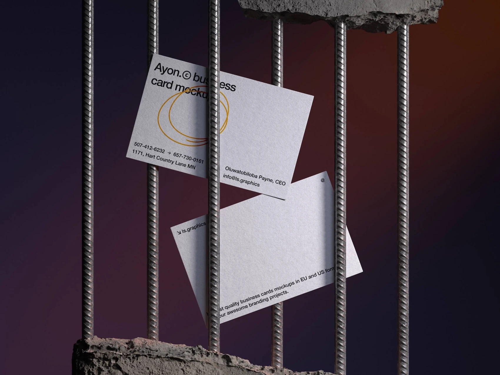 Ayon, Business Card Mockups, EU, 06 1