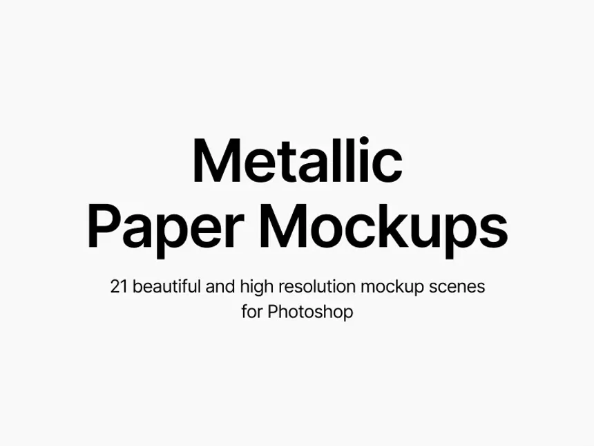 Metallic Paper Mockups 2