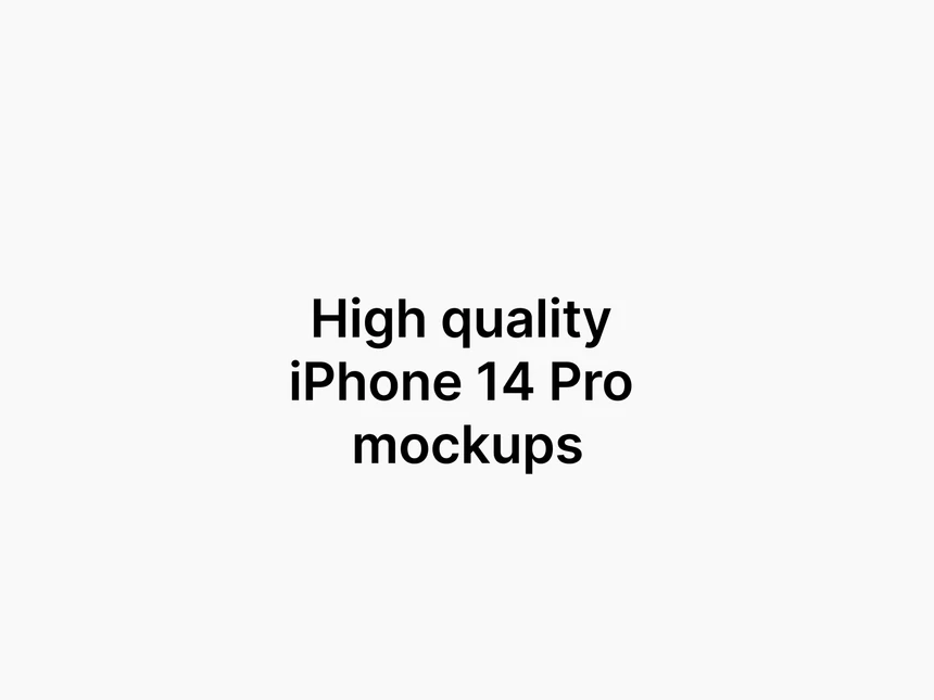 F-Mockups: iPhone 14 Pro Max 2