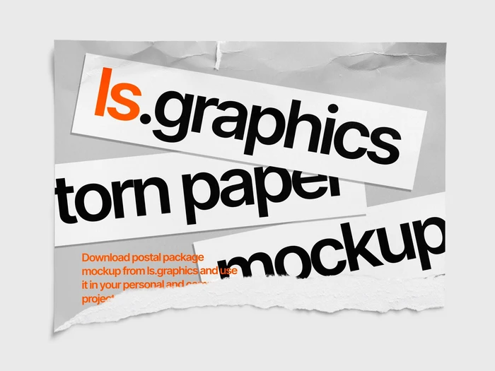 Torn Glossy Poster Mockup, US, 06