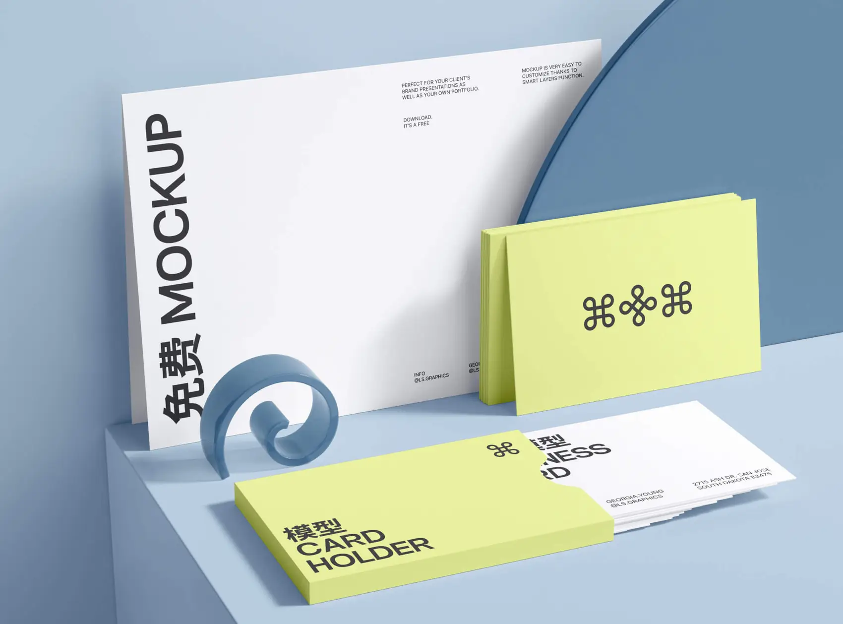 Free Paper and Business Cards Mockup 1