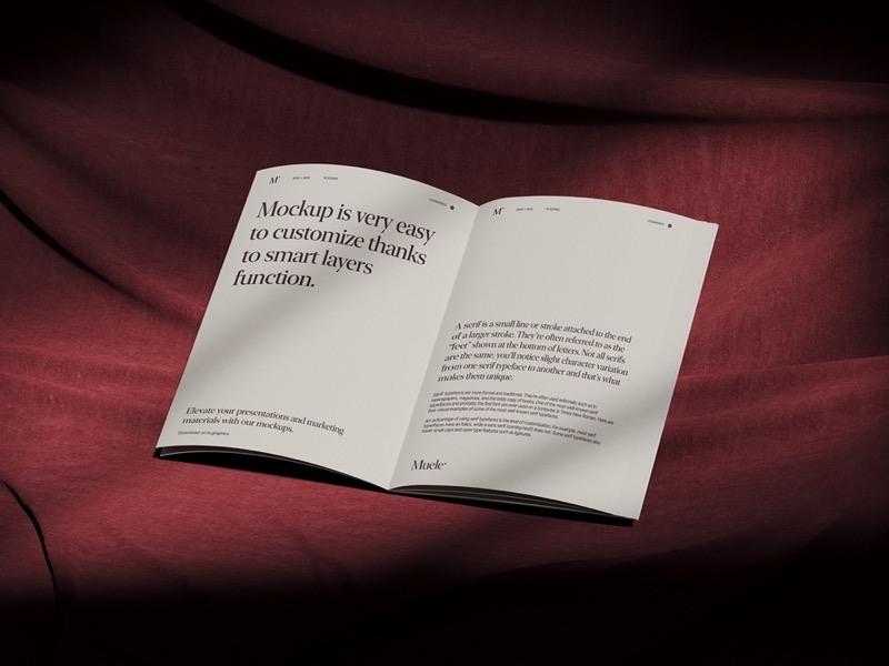 Muele, Opened Magazine Mockup, US, Scene 09