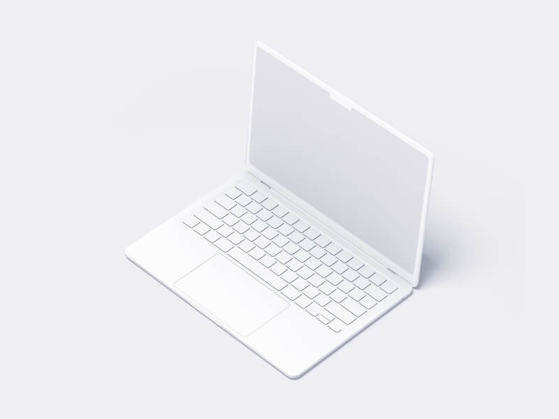 MacBook Air (M2) Clay Mockups, 03