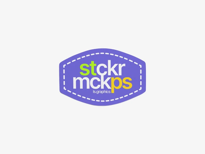 Torn Sticker Mockup, Scene 03