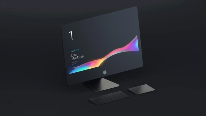 8 Black Clay Apple Devices Mockups