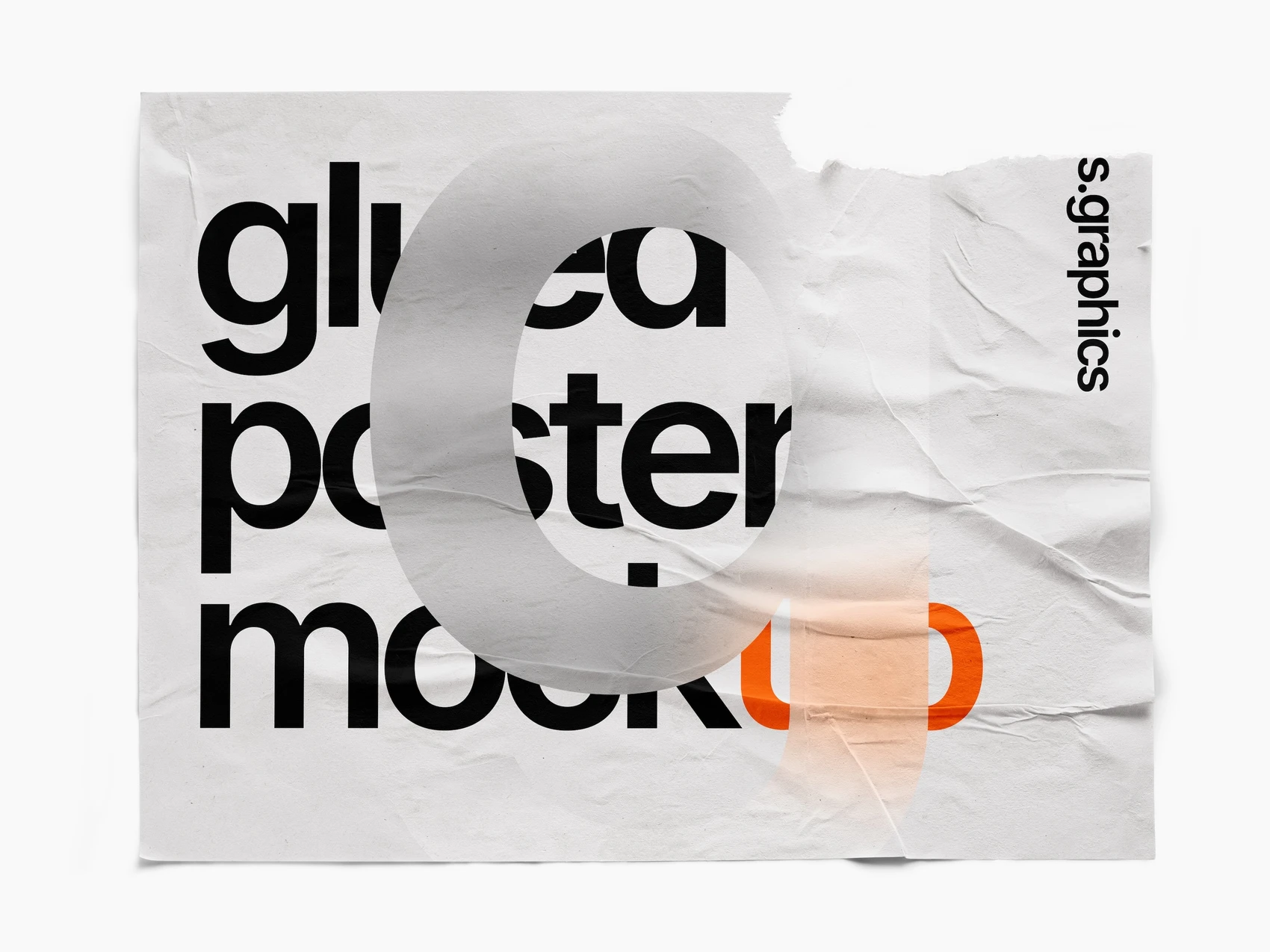 Glued Paper Mockup, US, Textured, 13 1