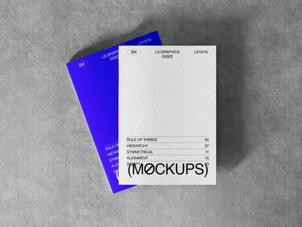 Kander, 2 Brochure Mockups in Top View, EU 05
