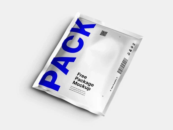 Free Aluminum Pouch Package Mockup 2