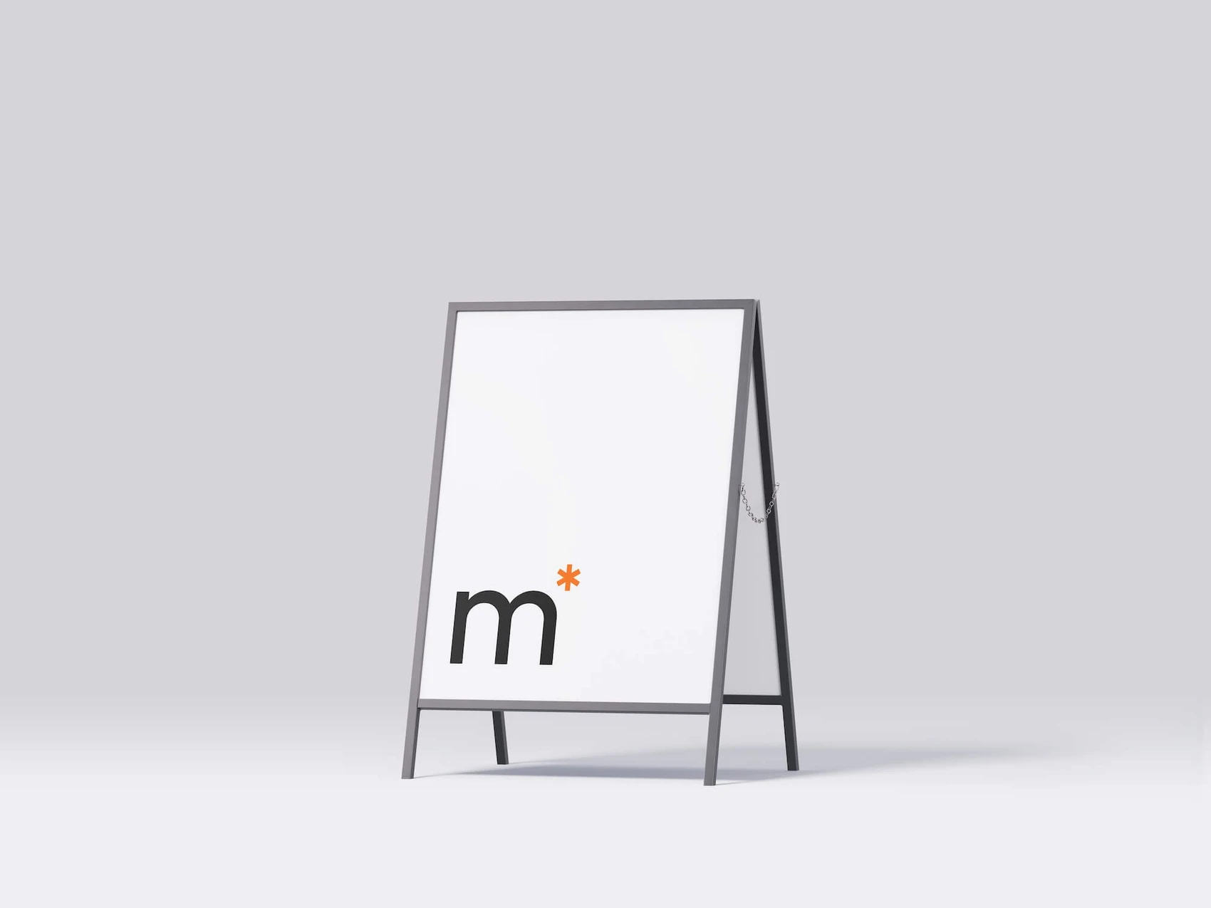 Double Sided A-Frame Sign Mockup, Isolated, 21 1