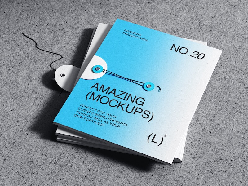 Qubus, Stylish String Folder Mockups, US, 19