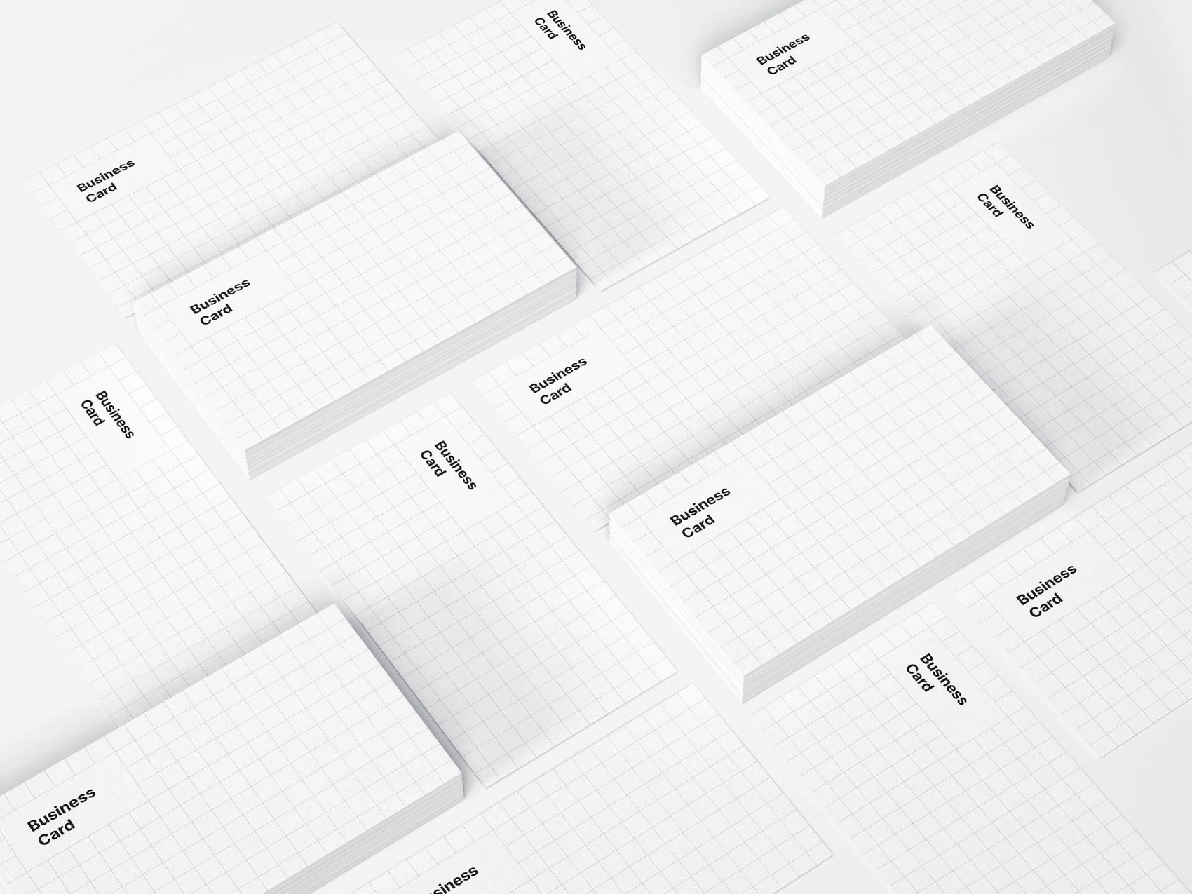 Business Card Mockups, US-Angled, 14 1