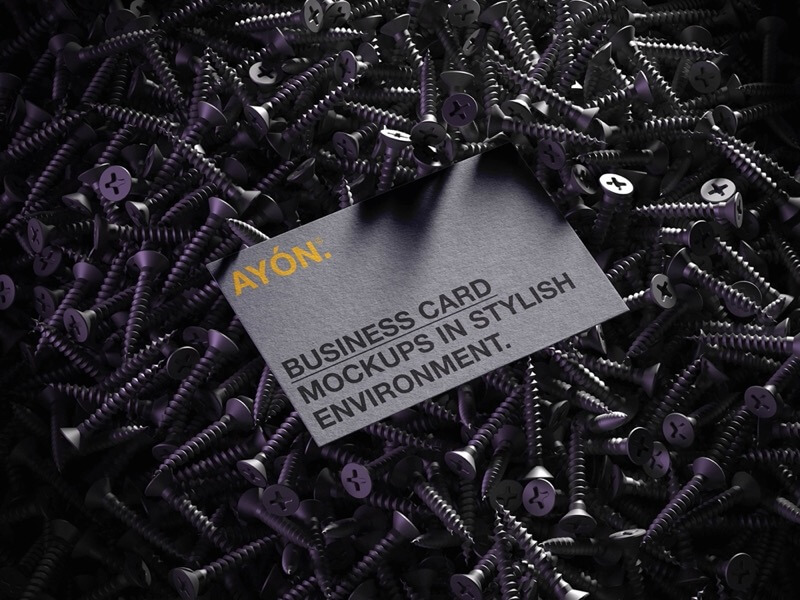 Ayon, Business Card Mockup, EU, 01