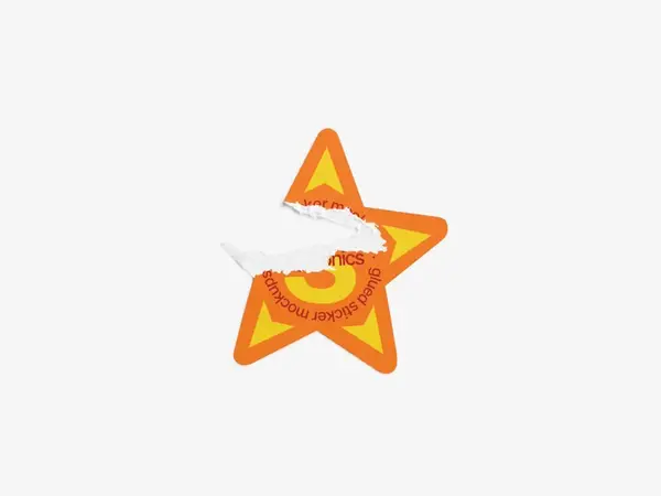Torn Sticker Mockup, Scene 24