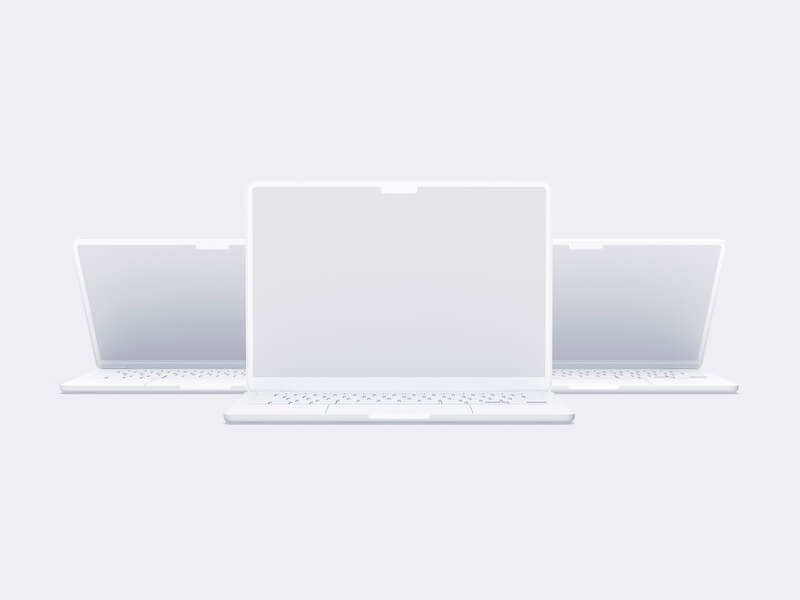 MacBook Air (M2) Clay Mockups, 11