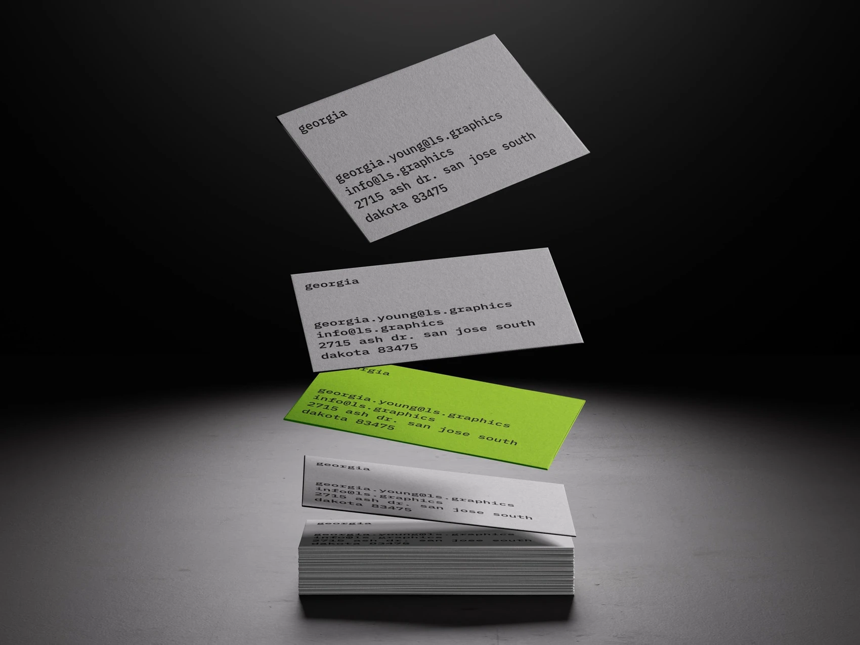 Luiro, Business Card Mockups in Front View, EU 04 1