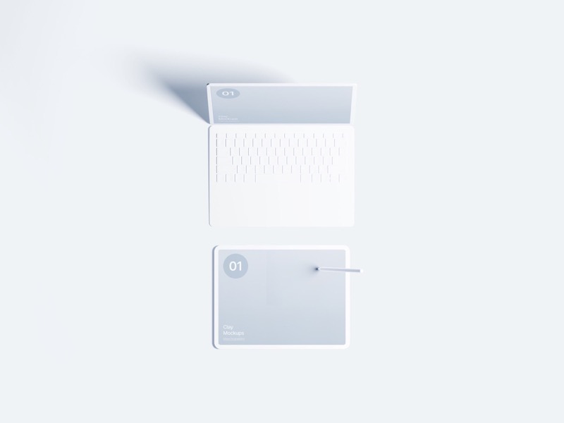 iPad Clay Mockups, 04