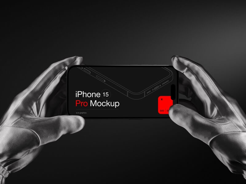 P-Mockups, iPhone 15 Pro, 02