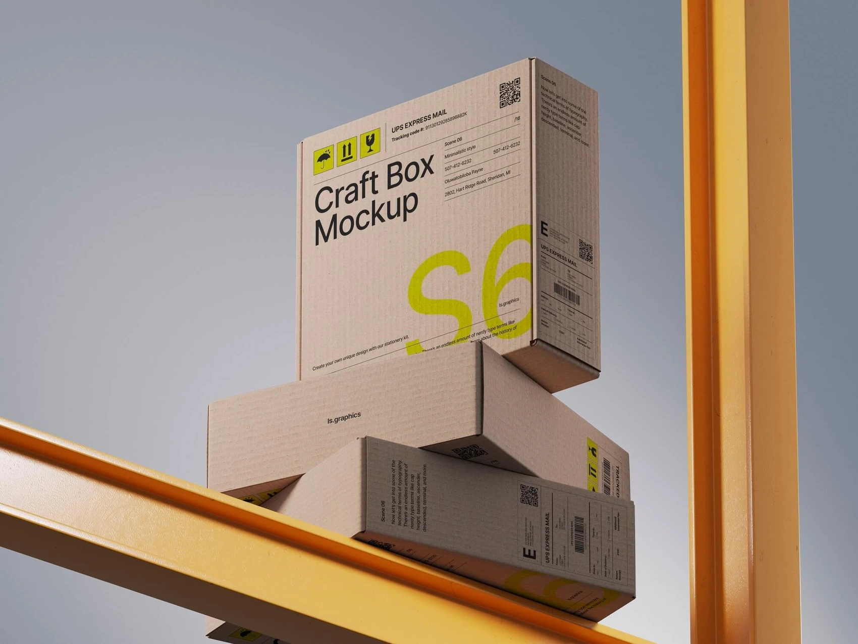 Kaine, Box Mockups and Metal Beams, EU, 15 1