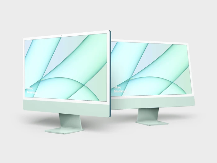 iMac 24-inch Mockups, 12