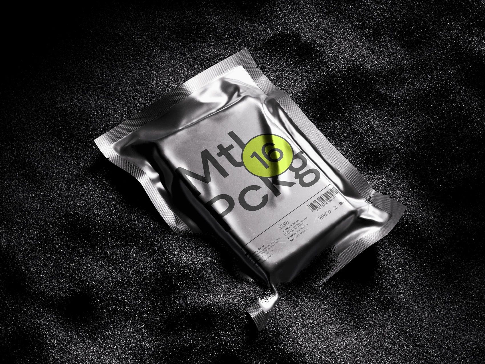 Vegus, Metallic Packaging Mockup, 02 1