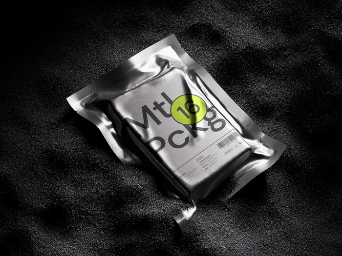 Vegus, Metallic Packaging Mockup, 02