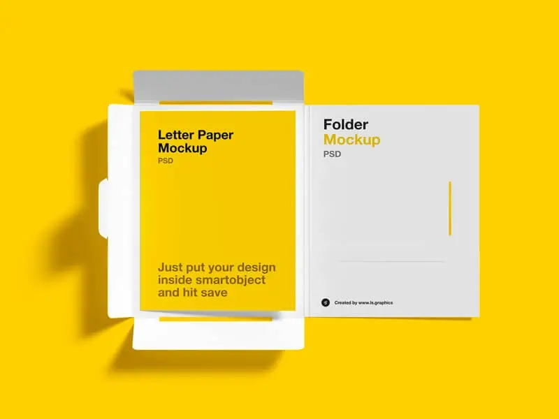 Free Brochure Folder Letter Mockups