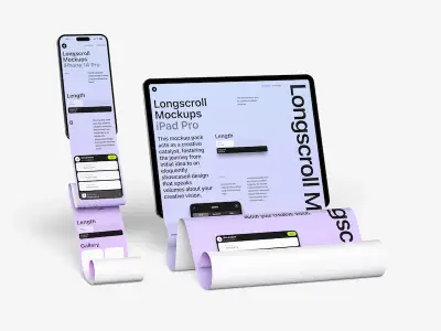 iPad and iPhone Longscroll Mockups