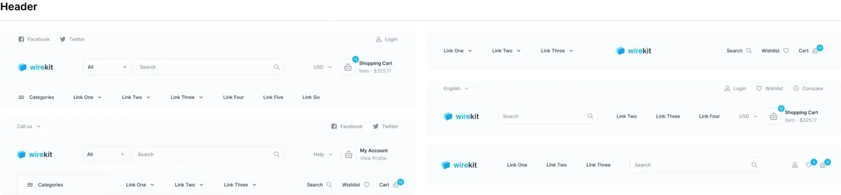 Wirekit: Ecommerce 2