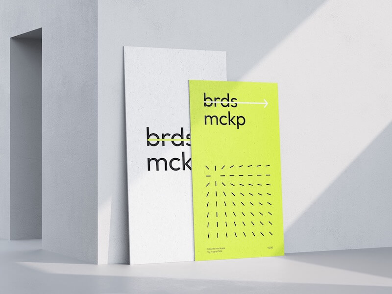 Vertical Banner Mockups in Minimalistic Interior, Environment, 29