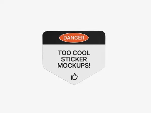 Glossy Sticker Mockup, Scene 05