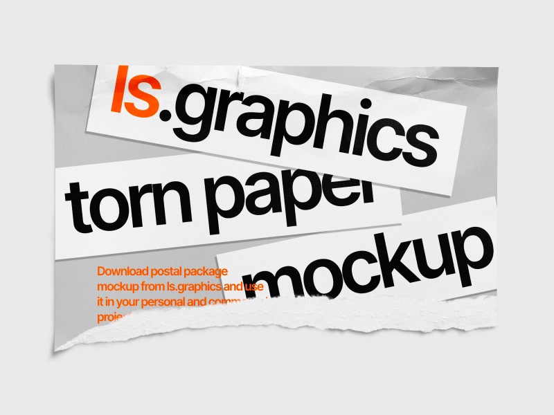 Torn Glossy Poster Mockup, EU, 06